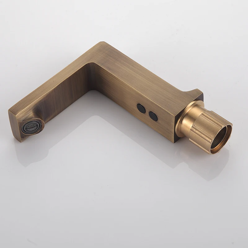 Imagem -06 - Smart Touchless Antique Brass Faucet Tap Body Misturador de Cobre Completo Frio e Quente ac 220 v e dc Bateria v