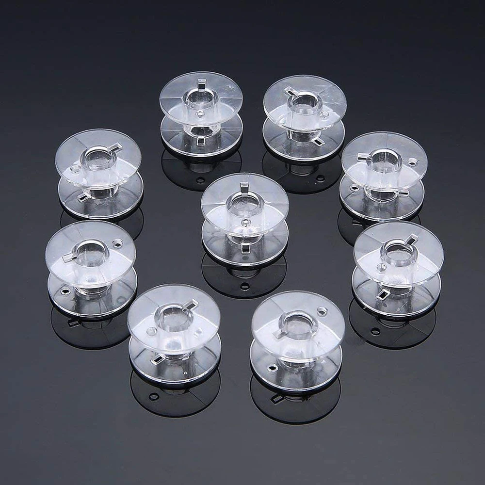 10/20Pcs Transparent Plastic Sewing Machine Bobbins Empty Bobbins Spools for Most Home Sewing Machine DIY Sewing Accessories