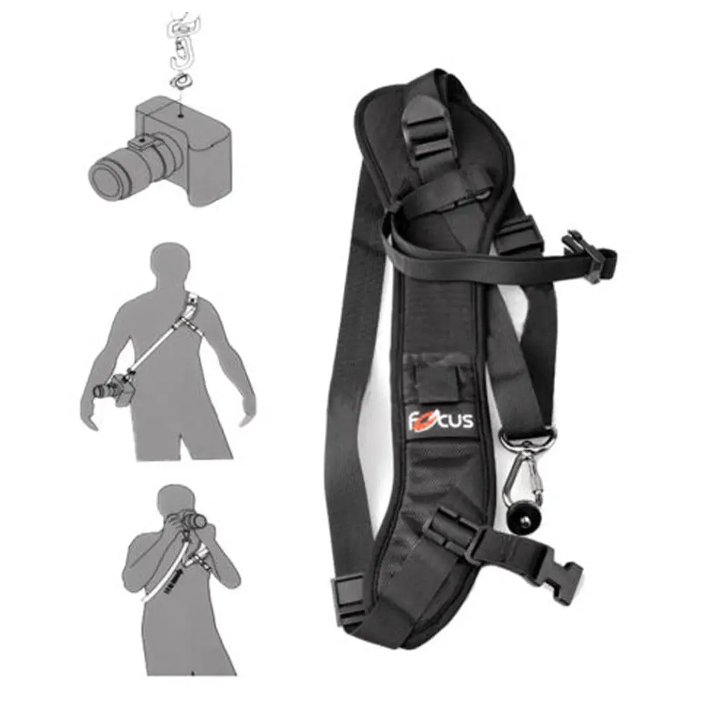 High Quality Focus F-1 Quick Carry Speed Sling soft Shoulder Sling Belt Neck Strap For Canon nikon z9 z8 z7 z6 Camera DSLR Black