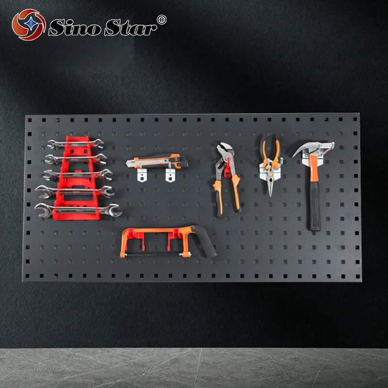 Wall-Mounted Hardware Tool Hanging Board ToolBox Parts Storage Box Garage Workshop Storage Rack Car Metal Material Tool Board