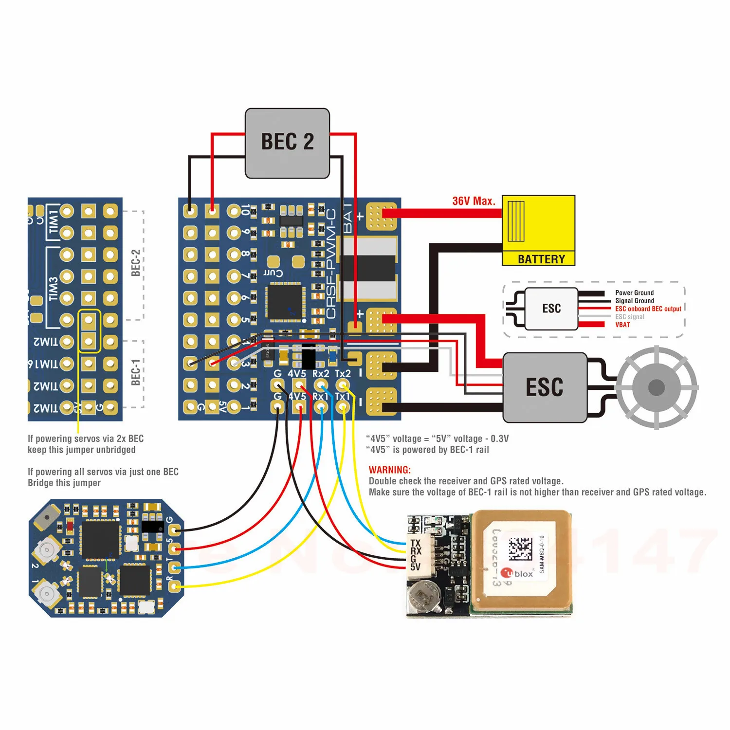 Mateksys Matek CRSF TO PWM CONVERTER CRSF-PWM-6 and CRSF-PWM-C CRSF-PWM-B for RC Multirotor Airplane Fixed-Wing Drones DIY Parts