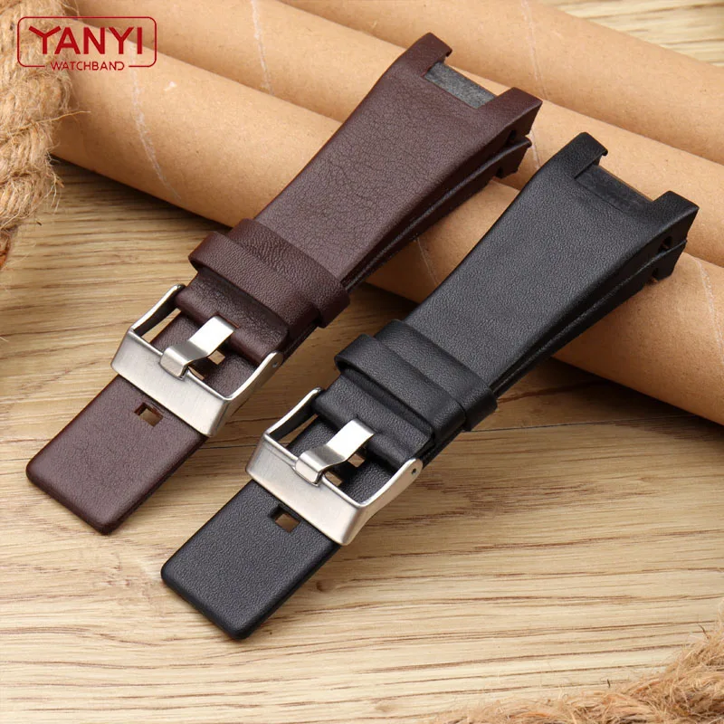 Genuine Leather Bracelet for diesel watch strap notch watch band for DZ1216 DZ1273 DZ4246 DZ4247 DZ287 32mm mens watchband