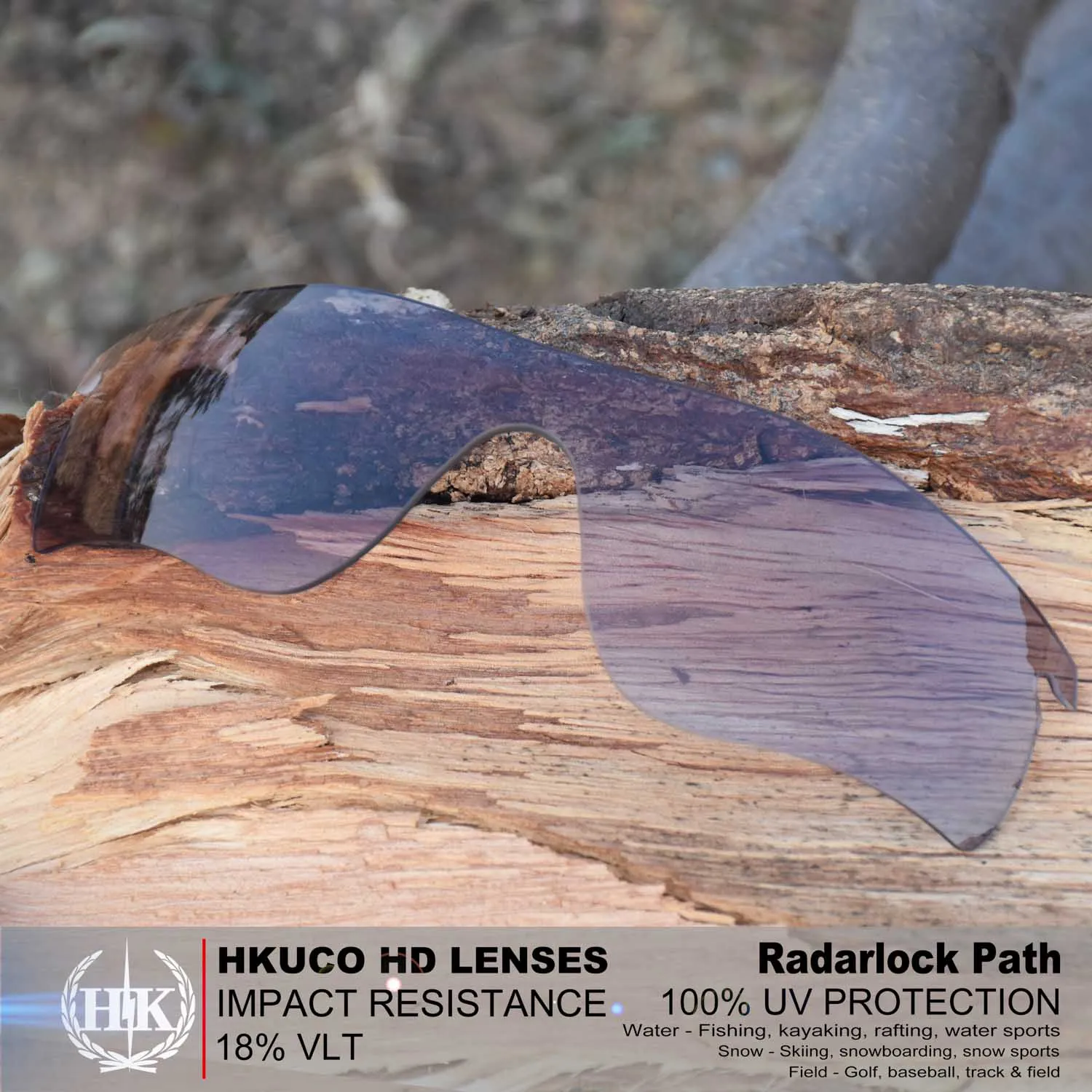 HKUCO Photochromism Replacement Lenses For RadarLock Path Sunglasses
