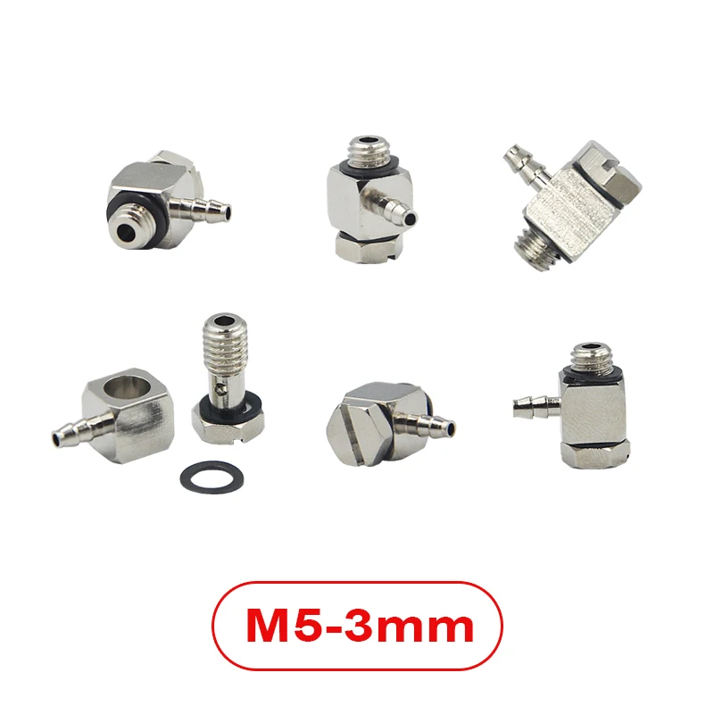 90° 3MM/4MM/6MM Hose Hydraulic Oil Tube Elbow Connector For 1:14 RC Hydraulic Excavator DIY Toy Parts