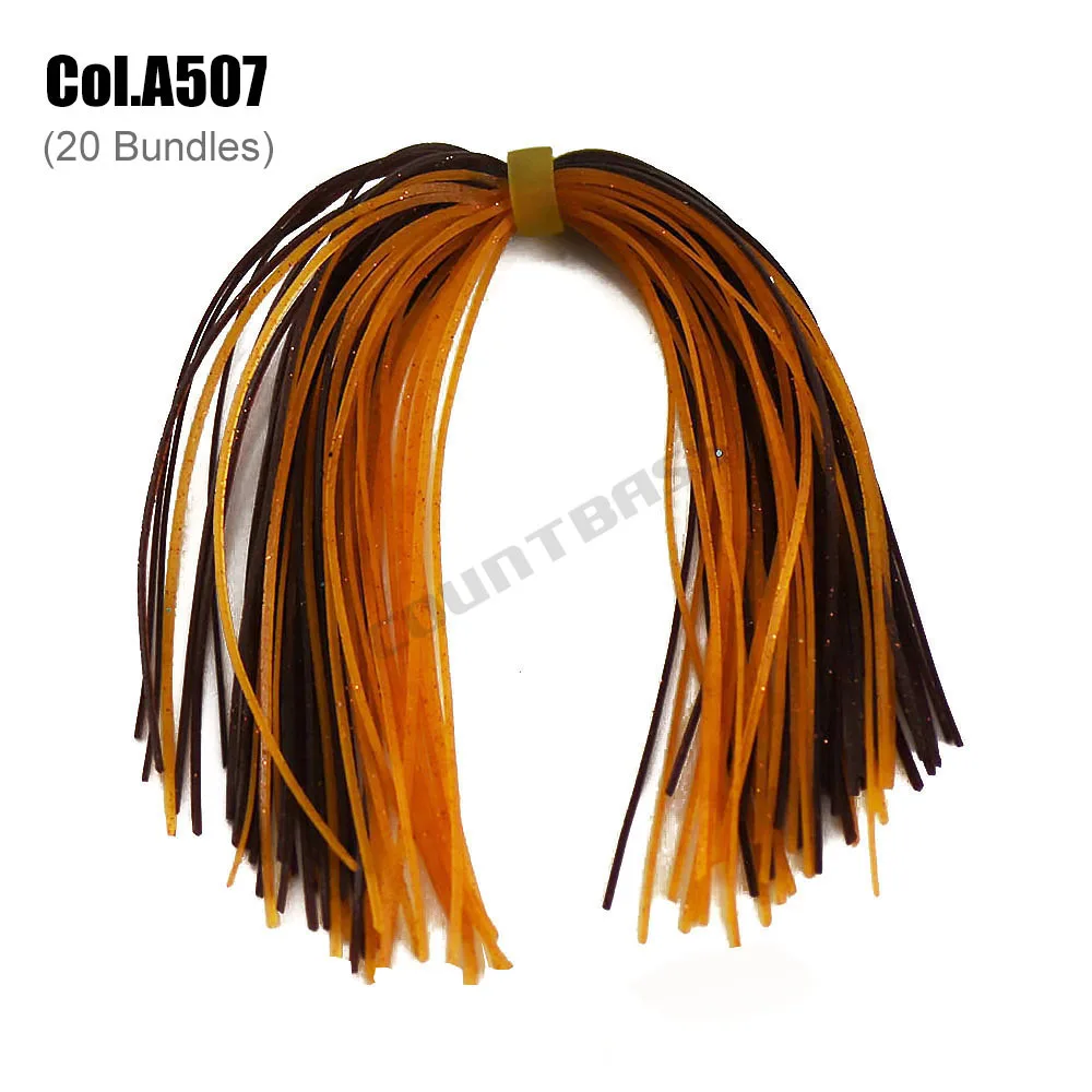 COUNTBASS 20 Bündel 50 Stränge Silikonröcke Angelzubehör, DIY Spinnerbatis Buzzbaits Gummi-Jig-Köder Tintenfischgummi – Detail 10