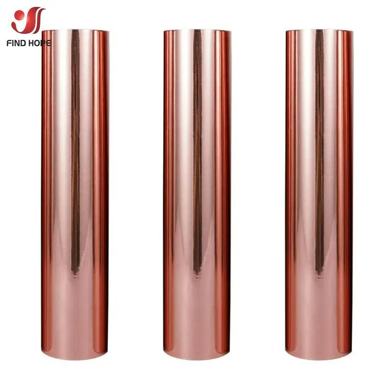 Metal Rose Gold Self Adhesive Craft Vinyl Making Sign Pattern Works with Cut Outdoor Decal Glass Window Decor DIY Gift