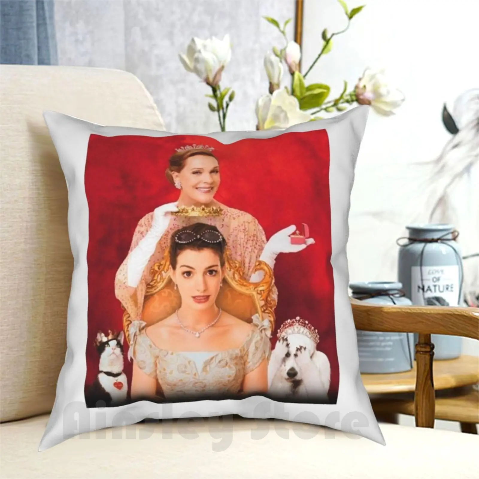 The Princess Diaries Pillow Case Printed Home Soft DIY Pillow cover The Princess Diaries Anne Hathaway Julie Andrews