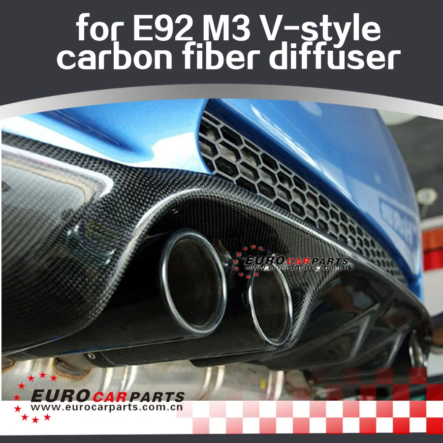 E92 M3 diffuser fit for E92 M3 2006-2011year M3 V-style carbon fiber diffuser for E92 M3 rear diffuser E92 car style carbon part