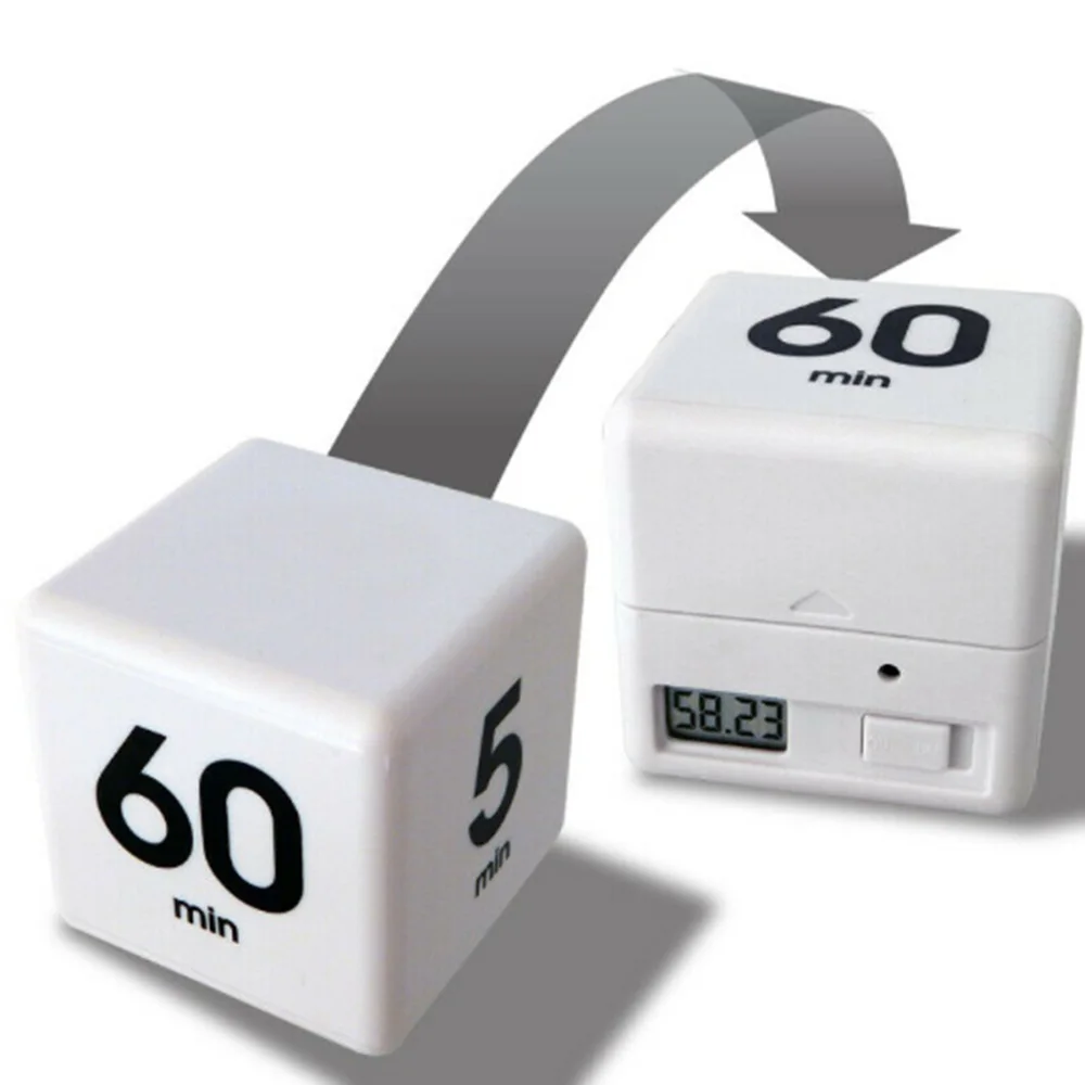 Practice Timer Kitchen Timer The Miracle Cube Timer for Study Gym Management Workout Timer 1 -60 mins timing option  