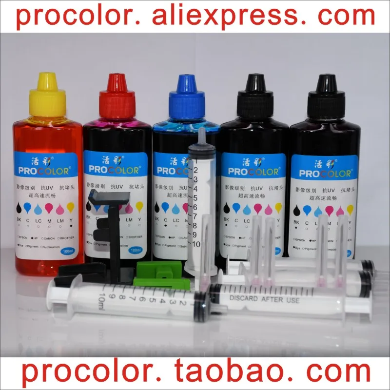 

804XL T6N09AA CISS Dye ink refill kit for hp Envy Photo 6255 K7G18A 6220 K7G21B 6252 K7G22A 6258 K7G23A inkjet Cartridge printer