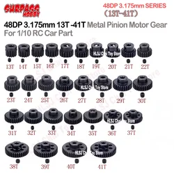 SURPASS HOBBY-Metal a engrenagem de aço do motor do pinhão, 48DP, 3.175mm, 13T-18T, 19T-25T, 26T-32T, 33T-38T, 39T, 40T, 41T, 1 carro 1/10 do rc do PC