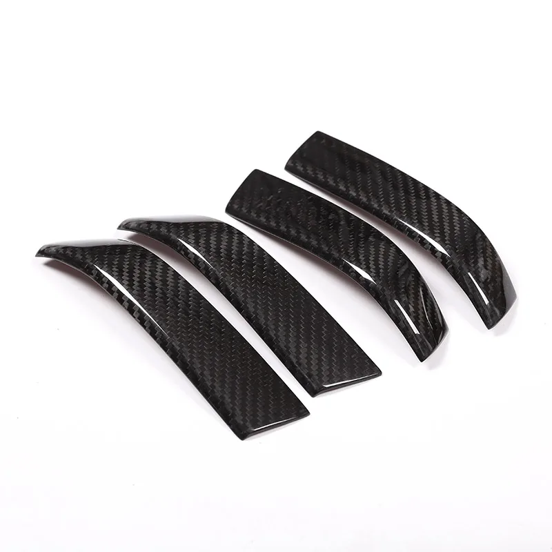 For Volkswagen Touareg 2011-2018 4pcs Real Carbon Fiber Car Interior Door Handle Trim Accessories