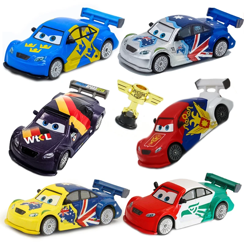 Disney-coches Pixar de Rayo McQueen para niños, modelo de coche de aleación de Metal, rayo Jackson Storm, 1:55, juguetes, regalo