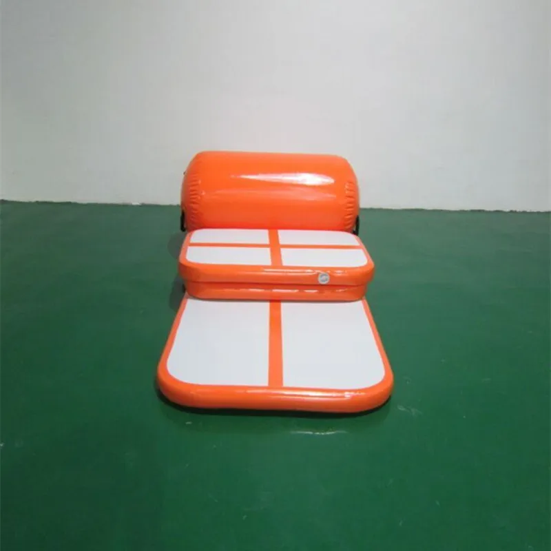 Envío un juego de 6 piezas de colchoneta de gimnasio inflable con pista de aire, juego de entrenamiento de colchoneta de pista de aire inflable para gimnasia