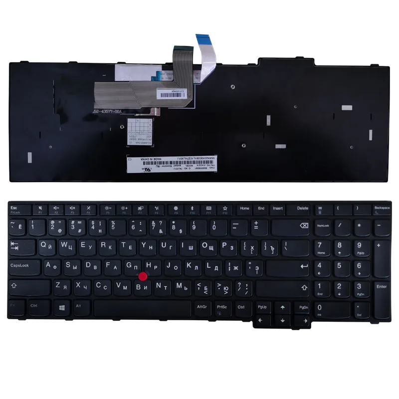 

Новая русская клавиатура для ноутбука Lenovo Thinkpad E570 E575 E570C, русская клавиатура, черная, без подсветки