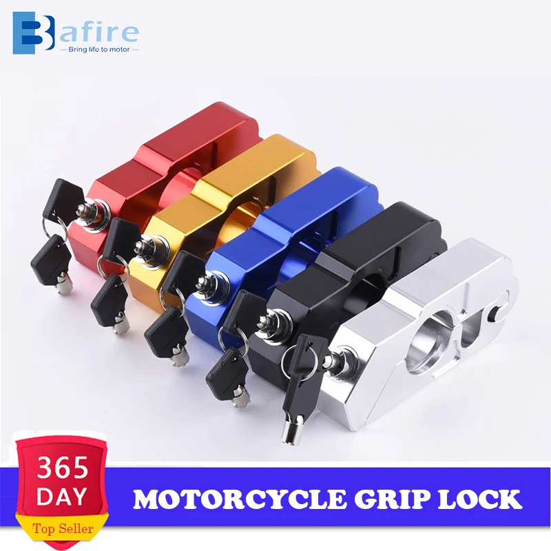 Motorcycle Grip Lock CNC Security Safety Locks Handlebar Handset Brake Lever Disc Locking Fit Scooter ATV Anti-Theft Motor Lock