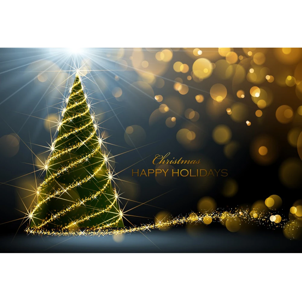 Laeacco عيد ميلاد سعيد شجرة ضوء خوخ منقطة راية الطفل الأسرة التصوير الخلفيات للصور خلفية الصورة