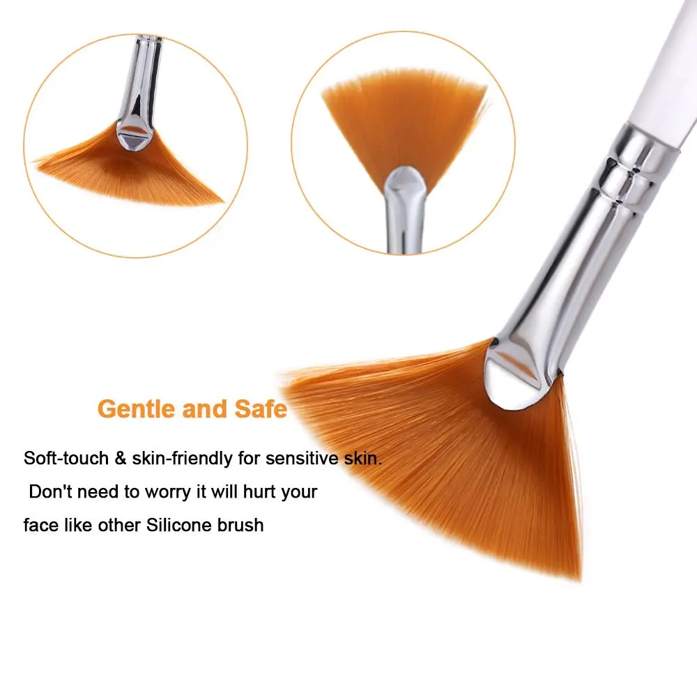 Women Girls Makeup Brushes Eye Peel for Applying Sleeping Mask Facial Mask Brush DIY Clay Mask Fan Face Mask Applicator Tools