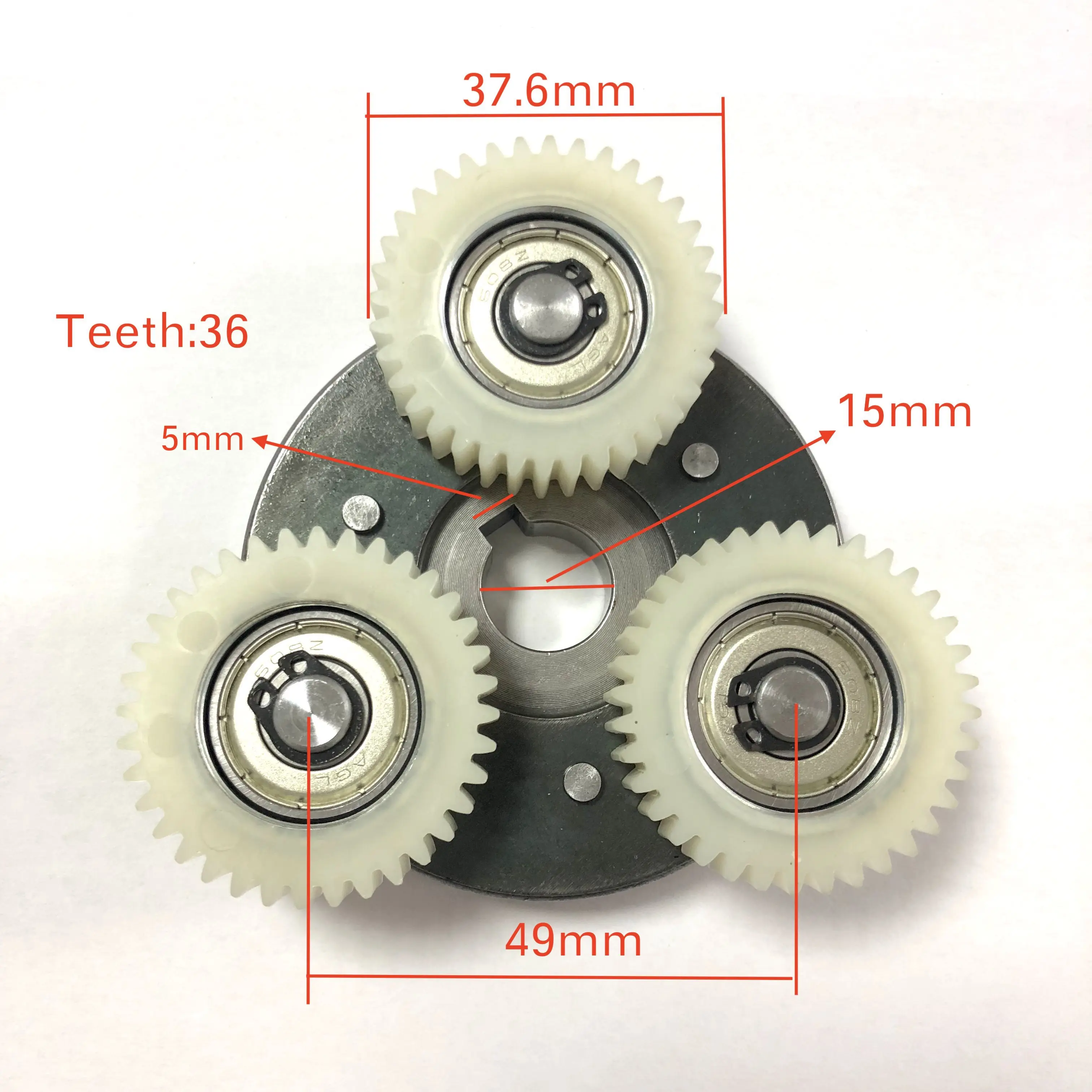 MXUS XF07 XF08 ZWG Hub Motor Clutch Assembly Planetary Set with Nylon Gear Spare Part for 250W/350W Geared Replacement