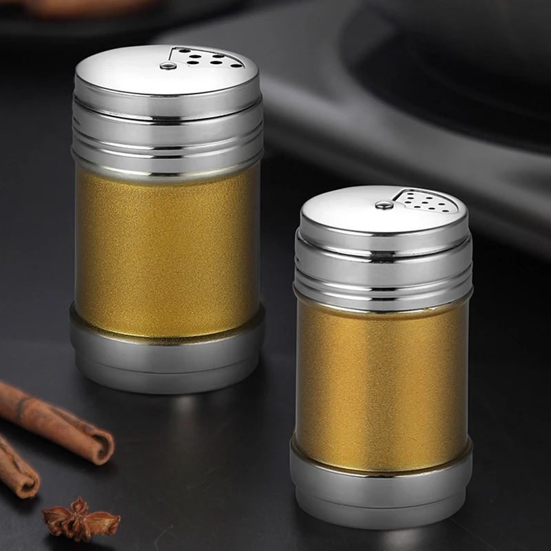 Stainless Steel Jars For Spices Waterproof And Moistureproof Kitchen Supplies Salt Shaker And Pepper Shaker kitchen Accessories