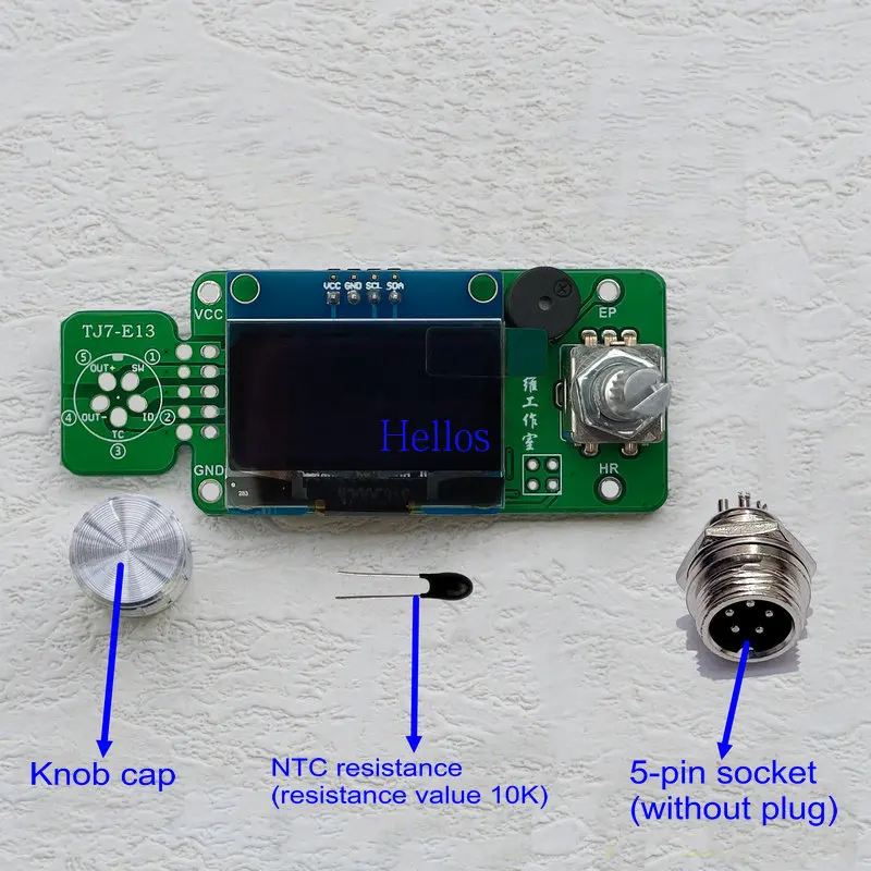 OLED Screen T12/JBC245/210 Three-in-one Controller Board White Photoelectric Soldering Iron Repair Soldering Station DIY Kit