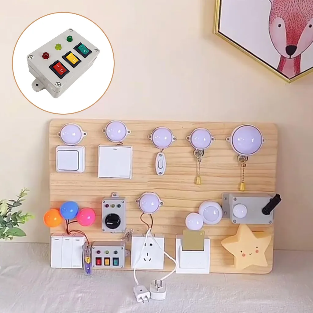 DIY Busy Board Kit Road Sign Traffic Light With Switch Practical Skills Learning Montessori Kids Toys Birthday Gift Pretend Play