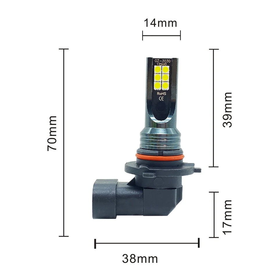 G4 Automotive 2x HB3 9005 LED Bulbs – Advanced SMD 3030, 10W 12V, For DRL & Fog Lights, Xenon-Style Bright