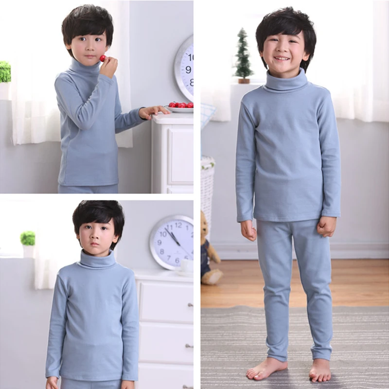 2023 T-shirts for Girls Autumn Winter Casual Basic Turtleneck Kids Shirts Solid Cotton Bottoming Tops Boys and Girls Clothing