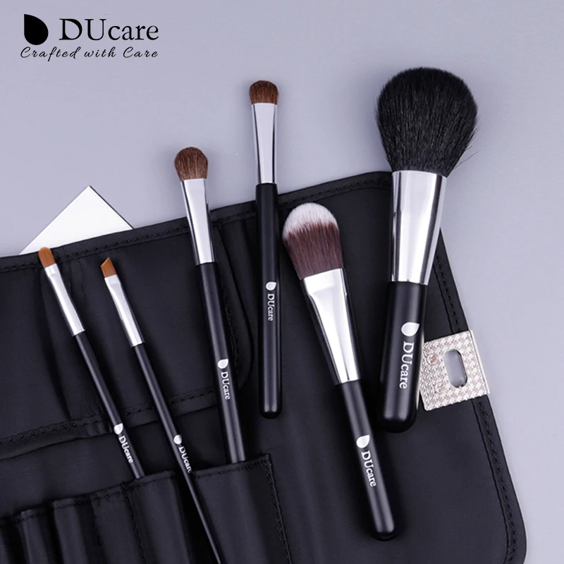 Ducare Makeup Brushes 6Pcs Set For Face & Eye Makeup Brush kit With Bag- Perfect For Professional & Everyday use Cosmetic Makeup