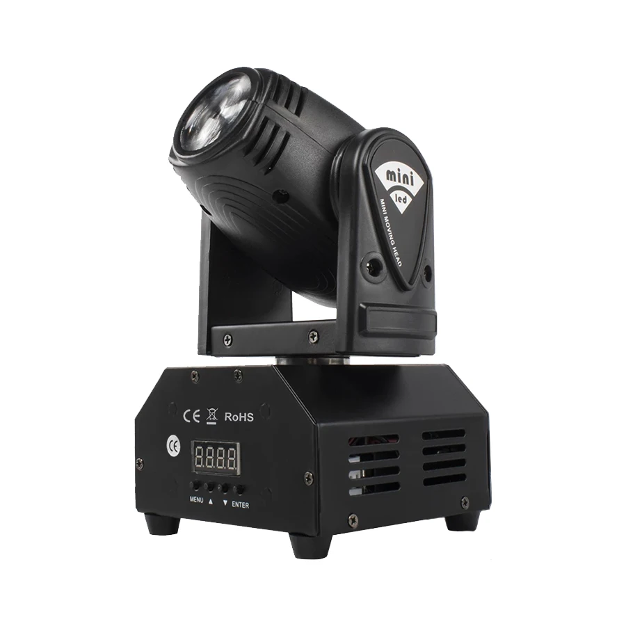 Mini 10W Moving Head Light RGBW LED Beam Light DMX-512 Stage Light for Dj Bar Midnight Party Disco Concert