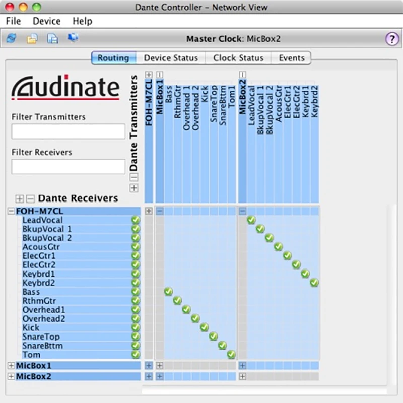 Dante Audio PCB Board 2 In 2 Out Dante Konverter mit 12VDC Netzteil, RJ45 Interface und Balance Eingänge, Ausgänge für PA System