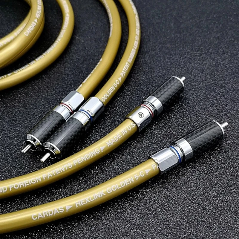 hifi CARDAS oxygen-free copper+silver-plated shielding fever-grade audio signal cable double lotus RAC plug CD amplifier cable