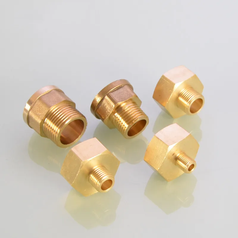 Brass 1/8 1/4 3/8 Female to Male Threaded Hex Bushing Reducer Copper Pipe Fitting Water Gas Adapter Coupler Connector