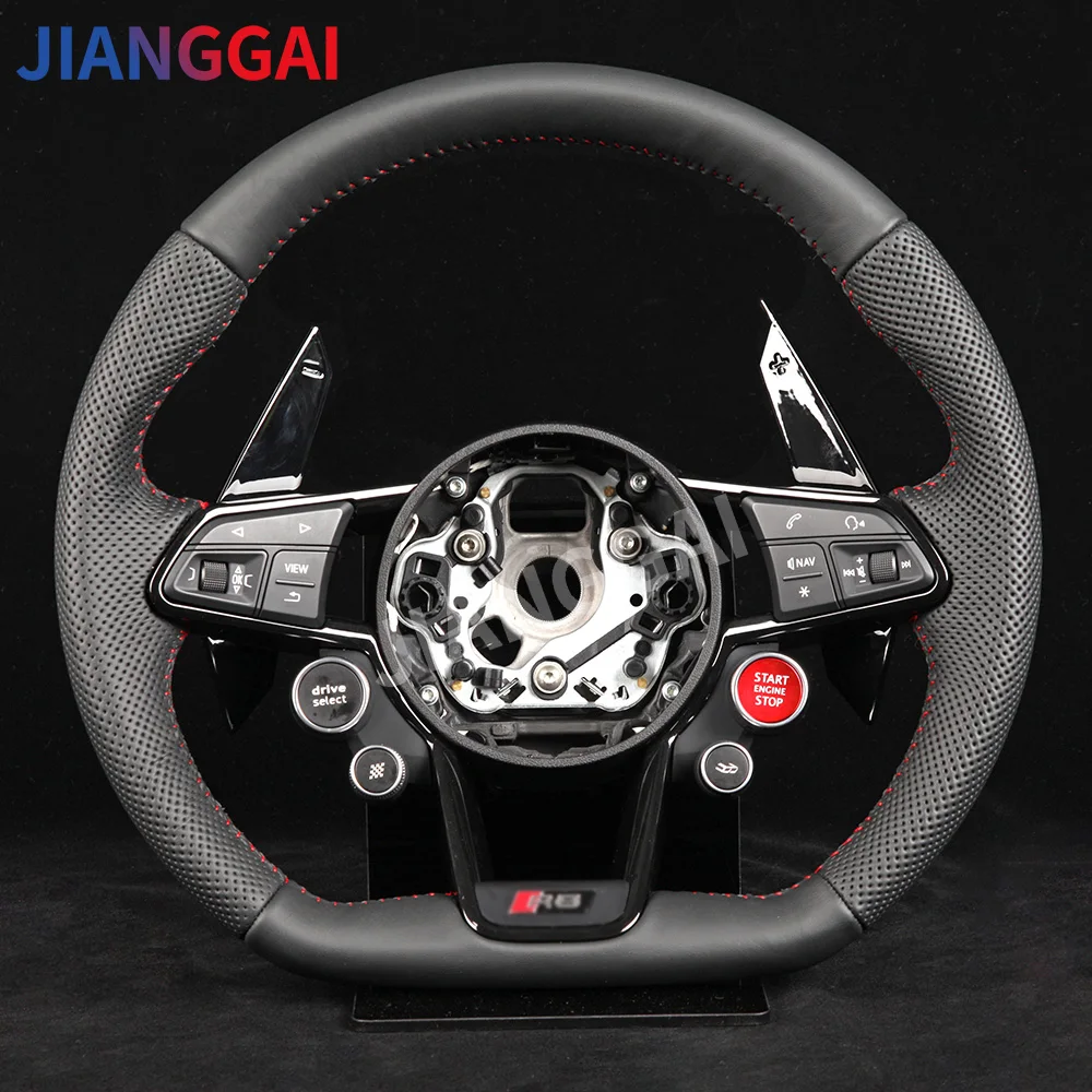 Car Steering Wheel Fit For All Audi R8 TTS TT 2010-2021 A3 A4 A5 A7 RS3 S4 Models Start Buttons Sport Wheel Custom Racing Wheel