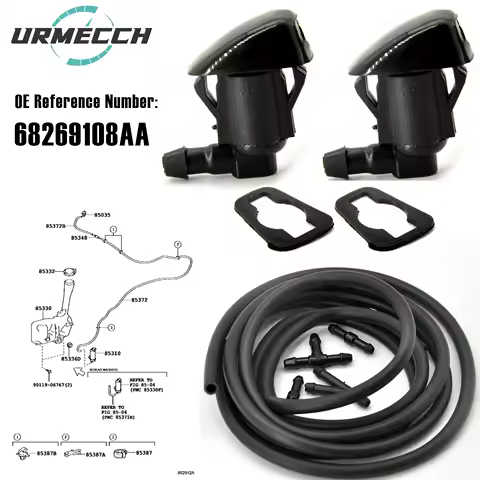 Front Windshield Wiper Water Spray Jet Washer Nozzles Fluid Hose Pipe for Dodge Durango mk3 Grand Caravan Nitro 2011 - 2018