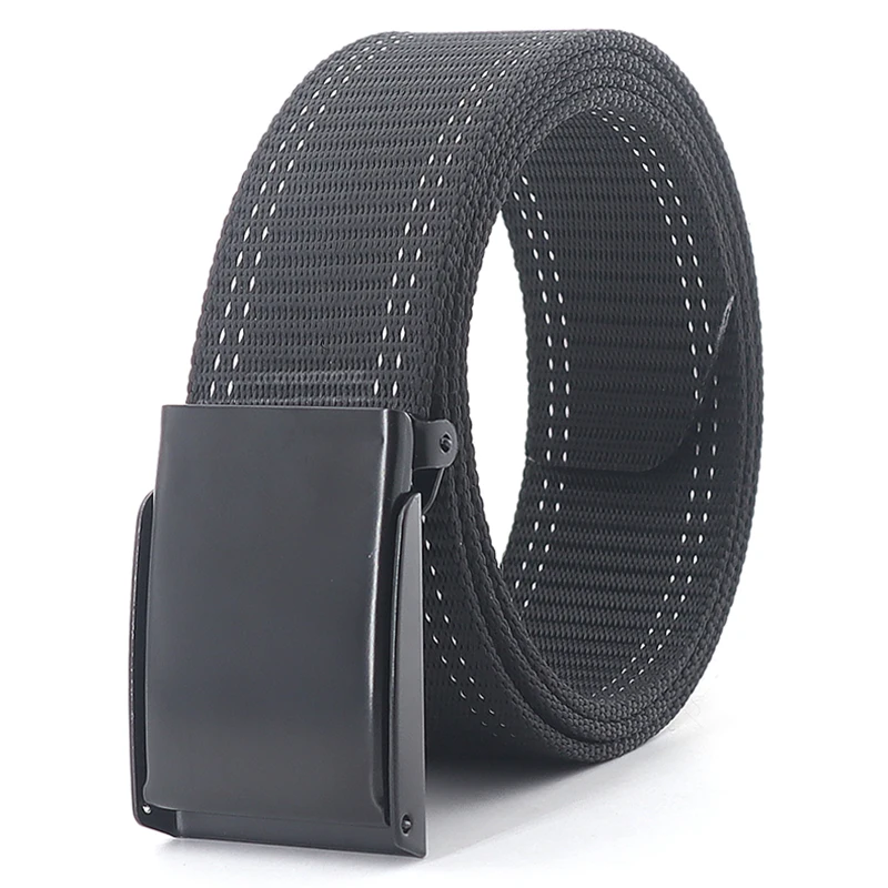 

Military Training Canvas Tactical Belt for Men Classic Metal Smooth Buckle Korean Fashion Luxury Pants Jewelry Designer Belt