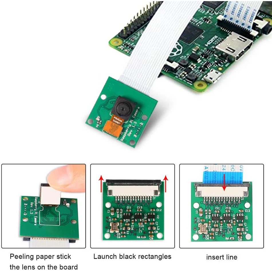 Raspberry Pi 4 Camera Video Module 5 Megapixels 1080 P Sensor OV5647 Webcam Voor Raspberry Pi Model A/B/Een +/B +, pi 2B Pi 3B, Pi 3 B