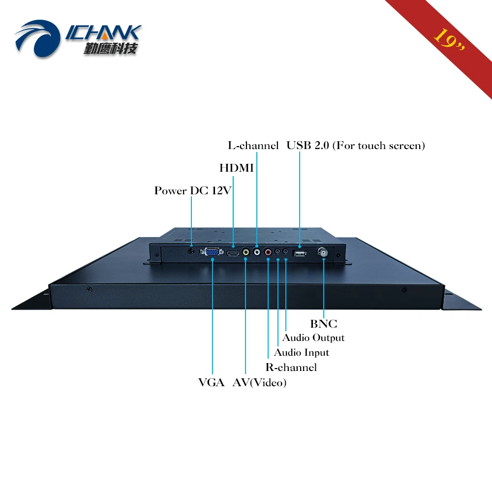 Imagem -04 - Open Frame Touch Lcd Screen Hdmi-in Usb Incorporado Suporta Linux Ubuntu Raspbian Debian Zk190tc591l 19 pc Monitor 1280x1024