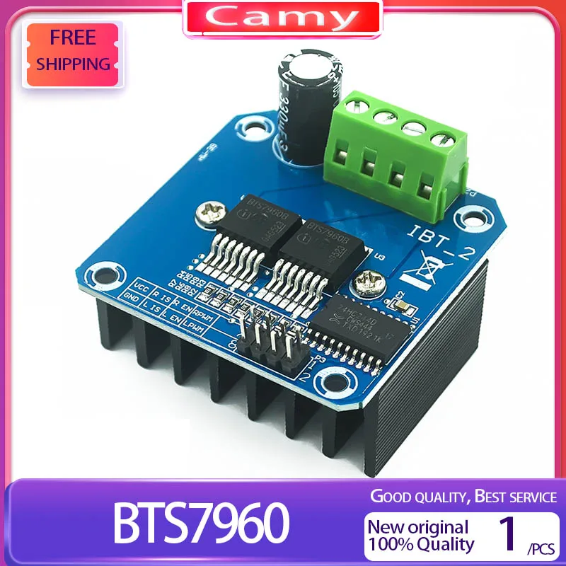 Double BTS7960 43A H-bridge High-power Motor Driver module/smart car/