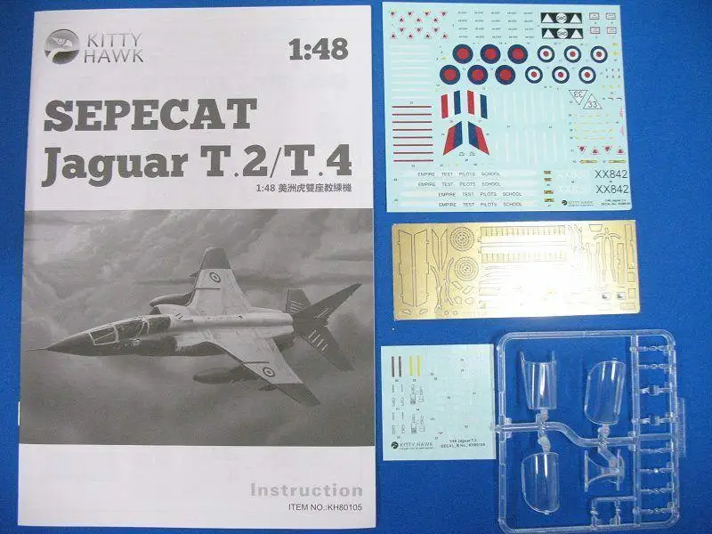 Kitty hawk model  KH80105 1/48 Scale SEPECAT Jaguar T.2/T.4 plastic model kit