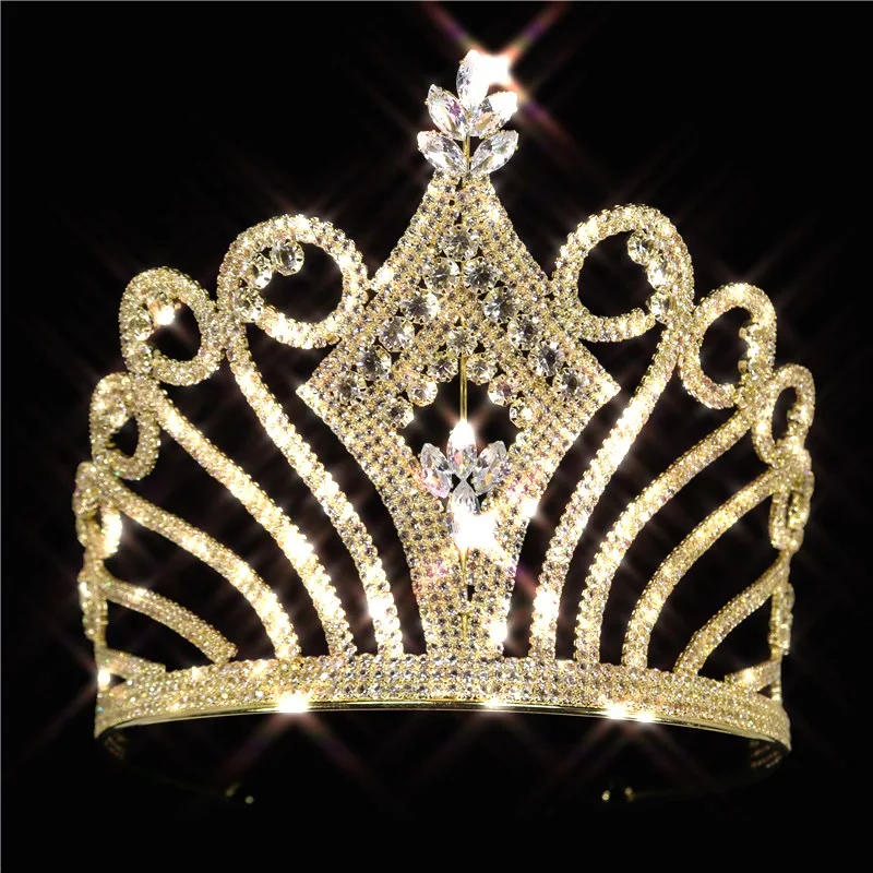 

New Bling Wedding Bride Crown Tiara With Zirconia Crystal Elegant Woman Tiaras and Crowns For Pageant Party Gift