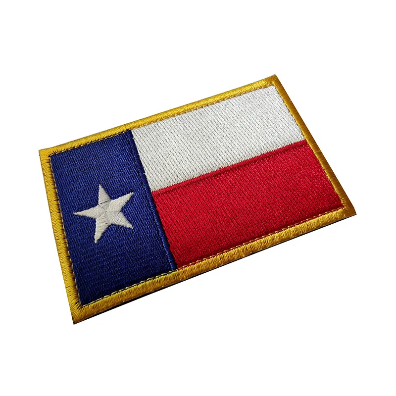 5*8cm Texas Flags Embroidery Army Hook Loop Army Fan Armband Clothing Package Patches Armband Patch Badge