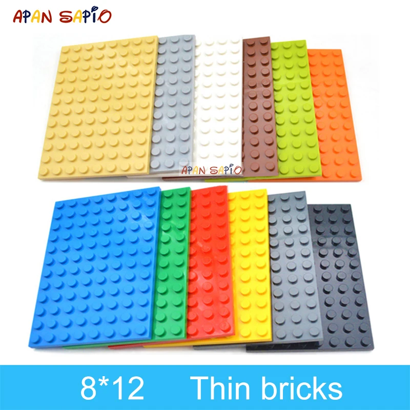

5pcs DIY Building Blocks 8x12 Dots Thin Figures Bricks 12Color Educational Creative Size Compatible With Brand Toys for Children