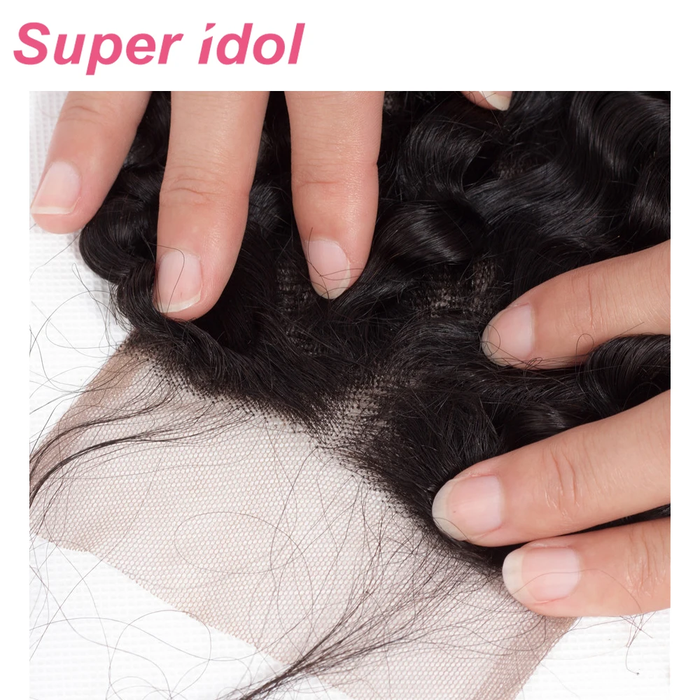 Super Idol Brasilianische Körper Welle Haar 100% Remy Menschenhaar 4X4X1 Tpart Spitze frontal verschluss 1B/4/30 8-20 zoll Haar Extensions