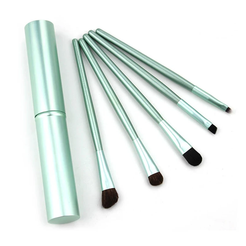 5ชิ้น/เซ็ต Professional Mini แปรงแต่งหน้าชุดอายแชโดว์ Eyeliner Eyebrow แปรง Lip Make Up ชุดแปรงขนาดแปรง