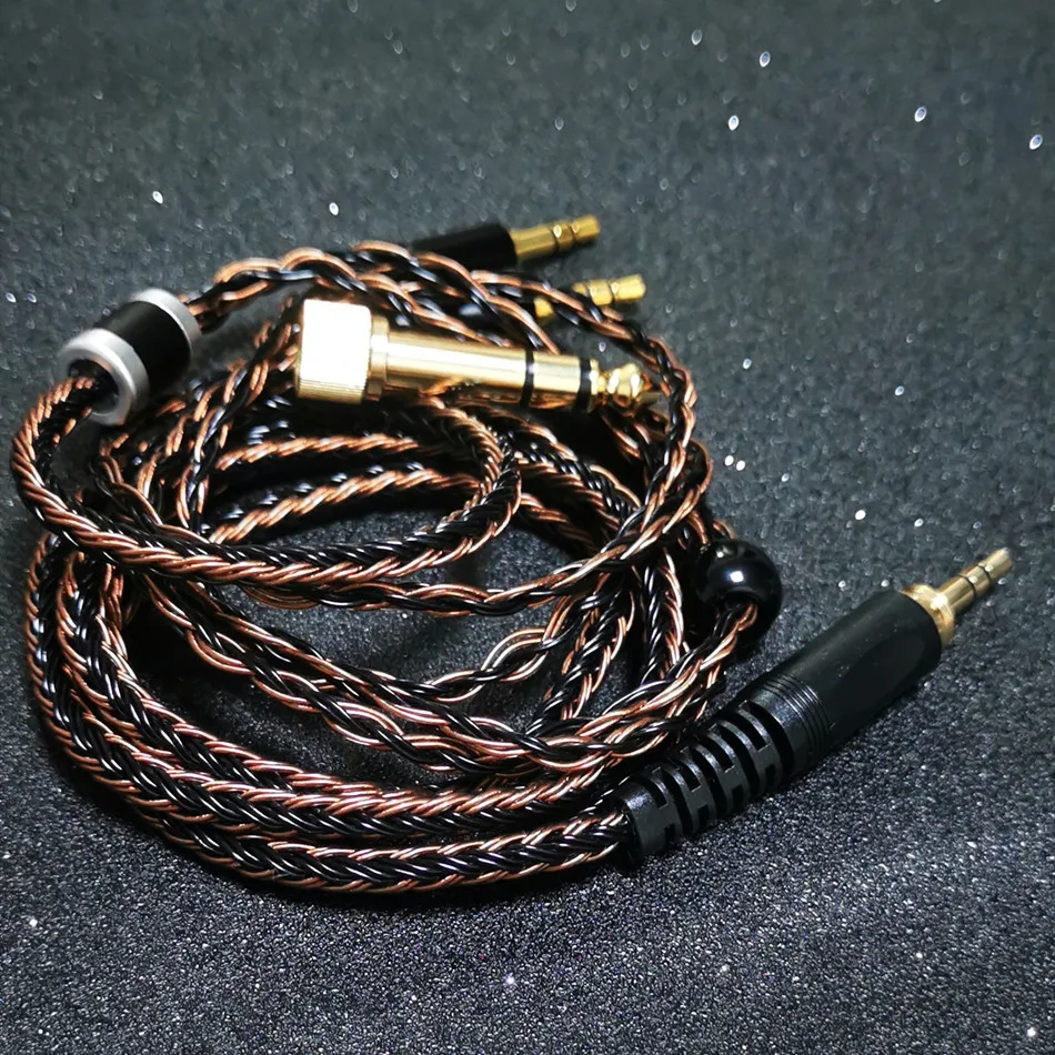 交換用オーディオケーブル,16コア,1〜2個のジャック3.5mm,デュアル3.5mm,Xiaomi B8用