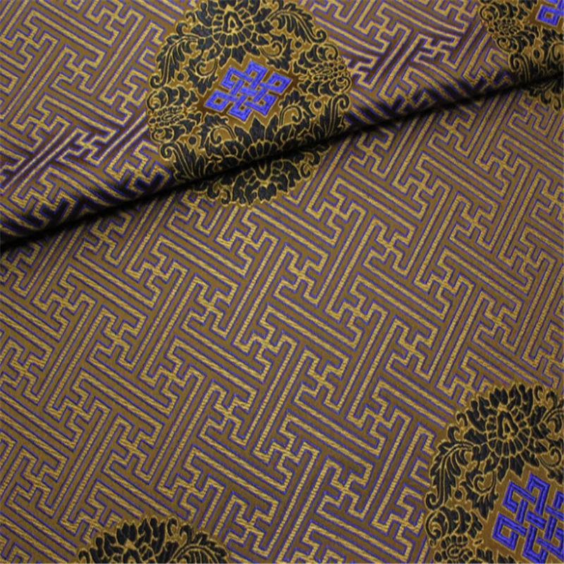 Hot Koop 75Cm Fabriek Direct Traditionele Patroon Jacquard Brokaat Stof Unieke Ontwerp Voor Chinese Stijl Tang Pak