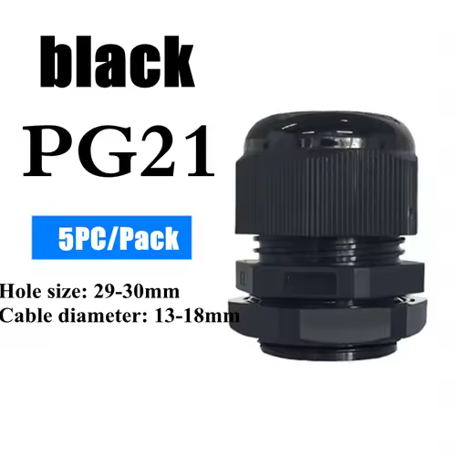 1/2/5/10pcs Waterproof Cable Gland Cable Entry IP68 PG7-PG36  White/Black Nylon Plastic Connector Joint - Image 22