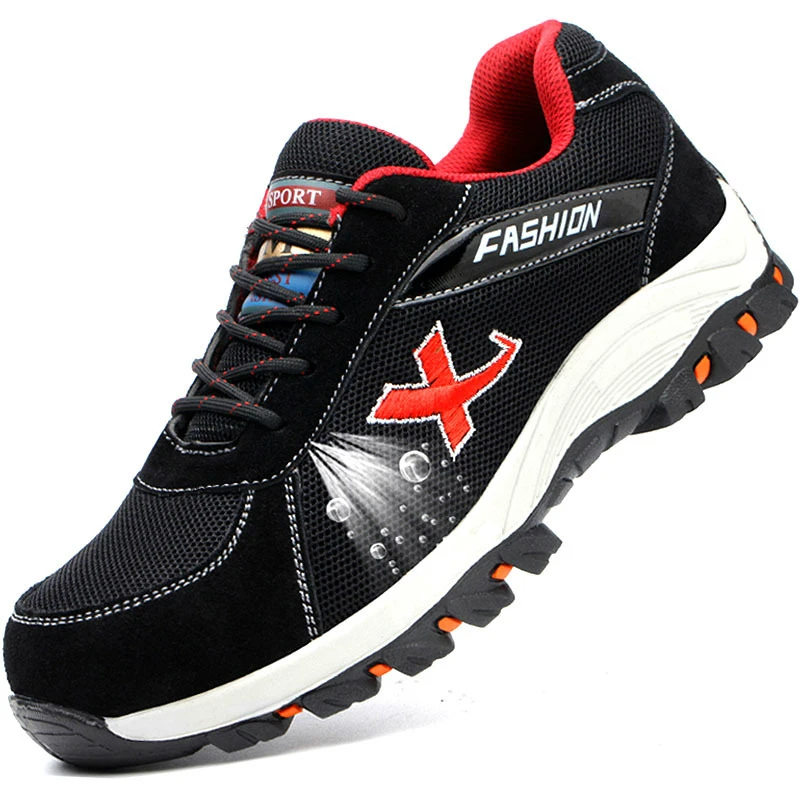 

Мужская модная обувь со стальным носком большого размера, защитная обувь для рабочих, дышащие стальные носки, защитные ботинки zapatos de seguridad mans