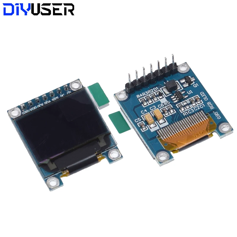 Módulo de exibição oled colorida de 0.95 polegadas, módulo oled de 0.95 polegadas com resolução de 96x64, spi, interface paralela, controle ssd1331 com 7 pinos